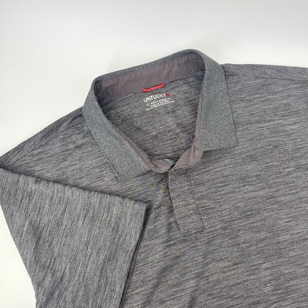 UNTUCKit Mens‎ Heather Gray Perfromance Polo Size XXL